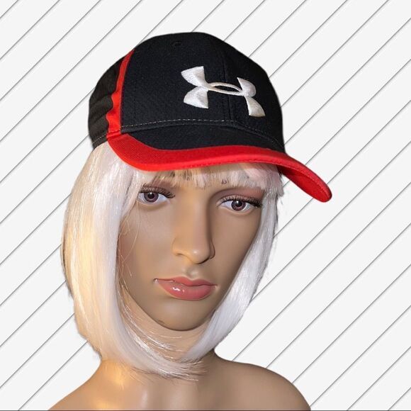 Under Armour black cap red trim! Nwot - Picture 2 of 8